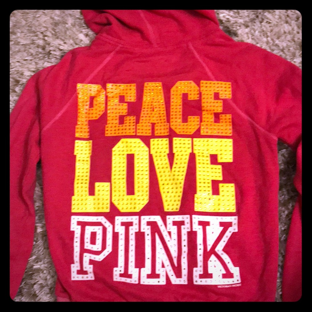 PINK Victoria’s Secret sweater with rhinestones
